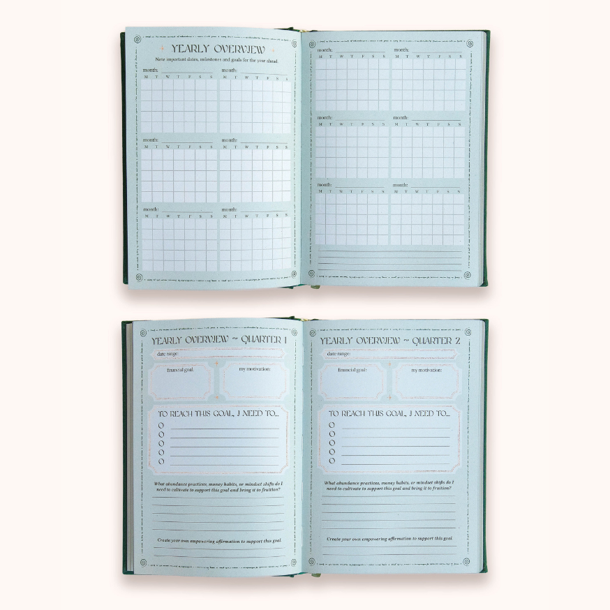 ABUNDANCE PLANNER, EMERALD GREEN