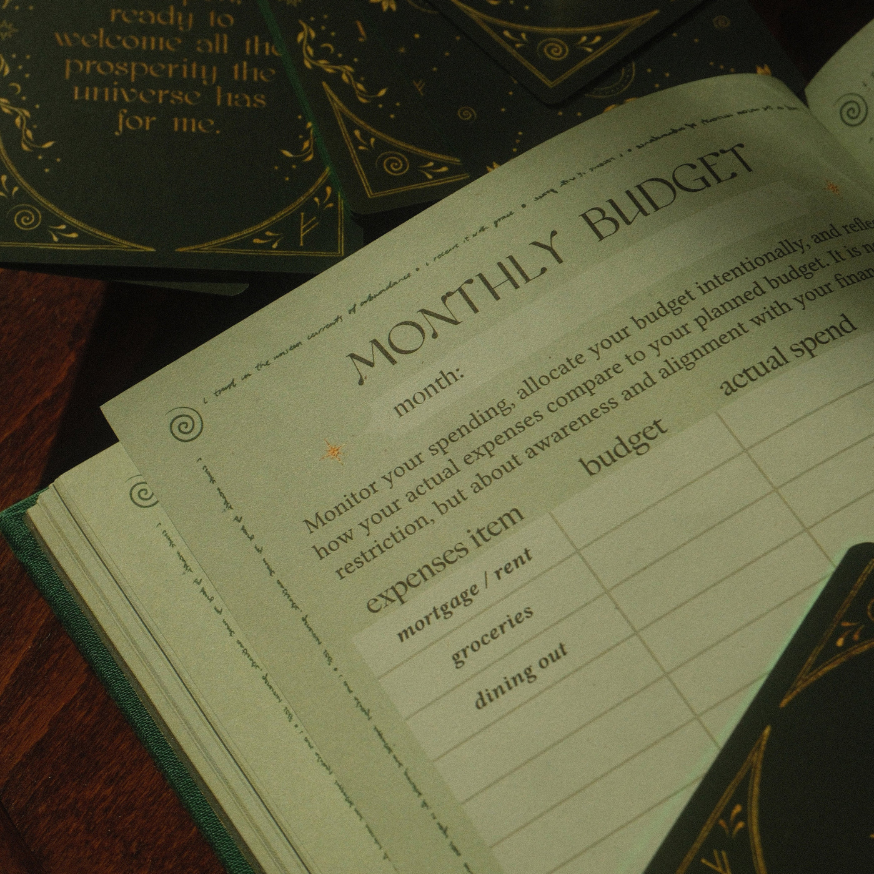 ABUNDANCE PLANNER, EMERALD GREEN