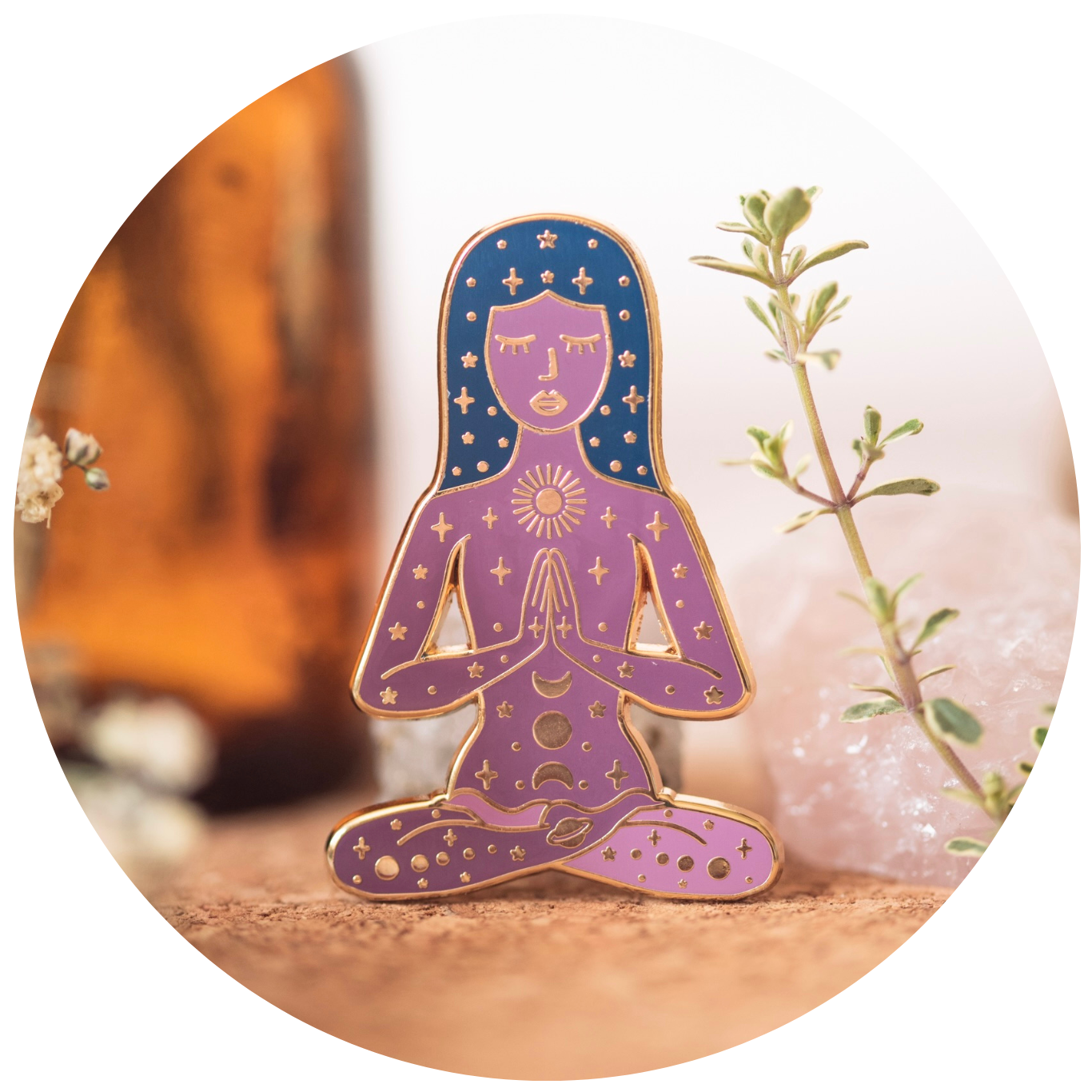 GODDESS OF INTUITION ENAMEL PIN PURPLE AND GOLD goddess-of-intuition-enamel-pin-purple-and-gold