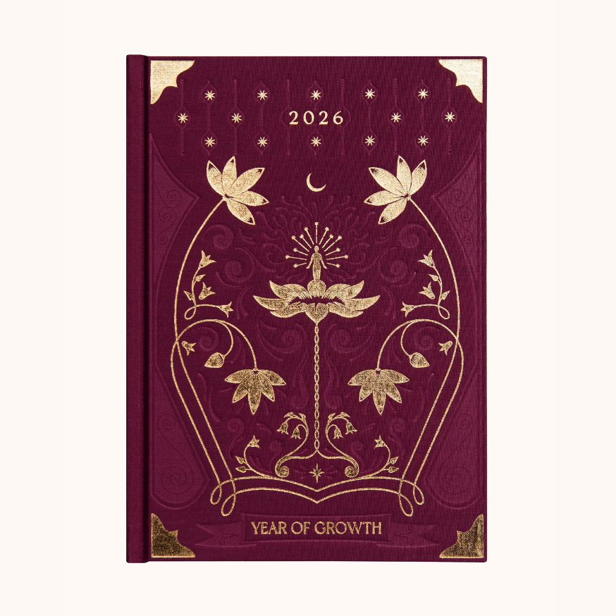 2026 YEAR OF GROWTH BOOK, RICH BURGUNDY