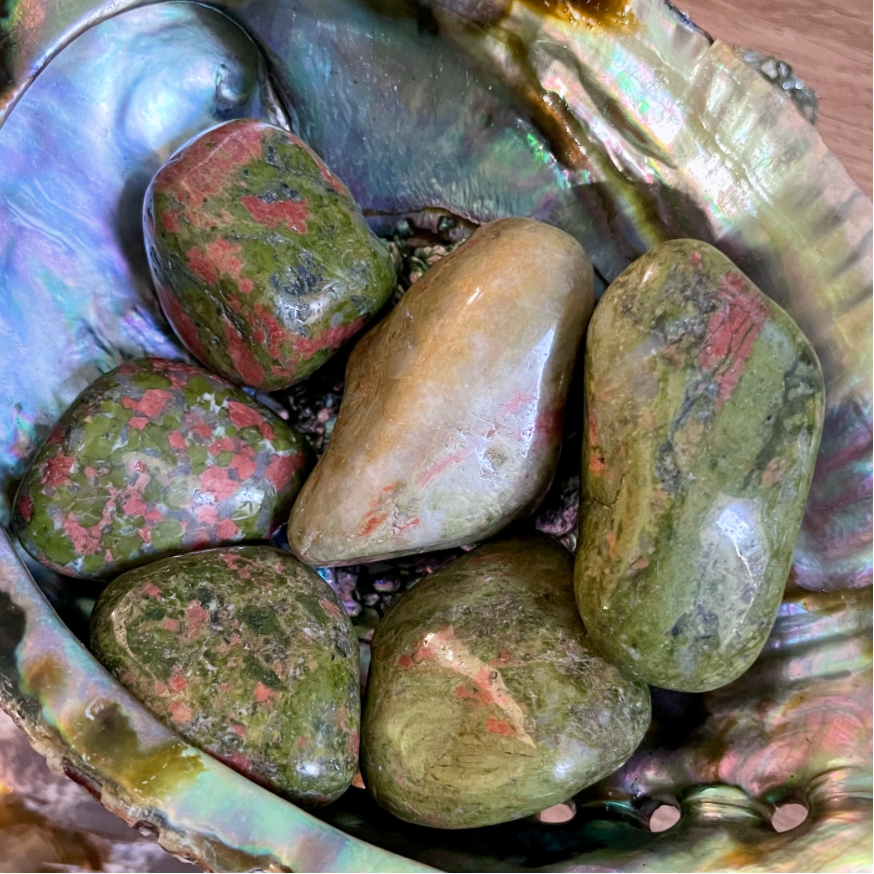 LARGE UNAKITE HEALING TUMBLESTONE