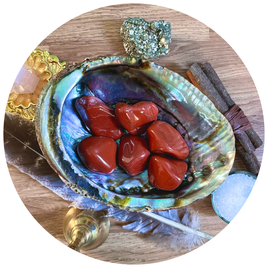 LARGE RED JASPER HEALING TUMBLESTONE