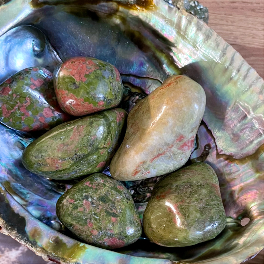 LARGE UNAKITE HEALING TUMBLESTONE
