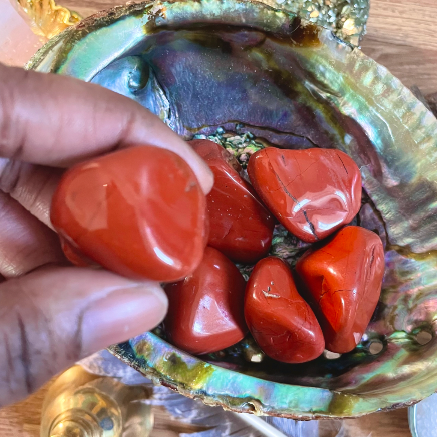 LARGE RED JASPER HEALING TUMBLESTONE