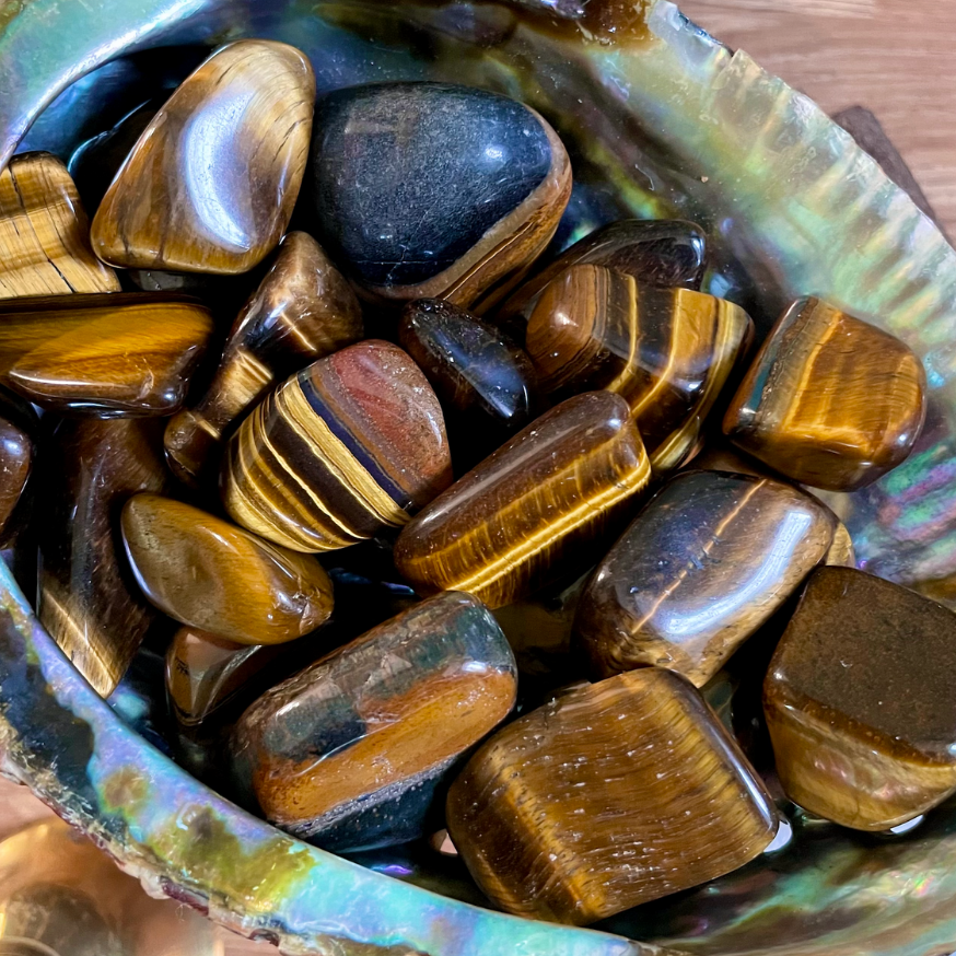 MEDIUM YELLOW TIGER’S EYE HEALING TUMBLESTONE