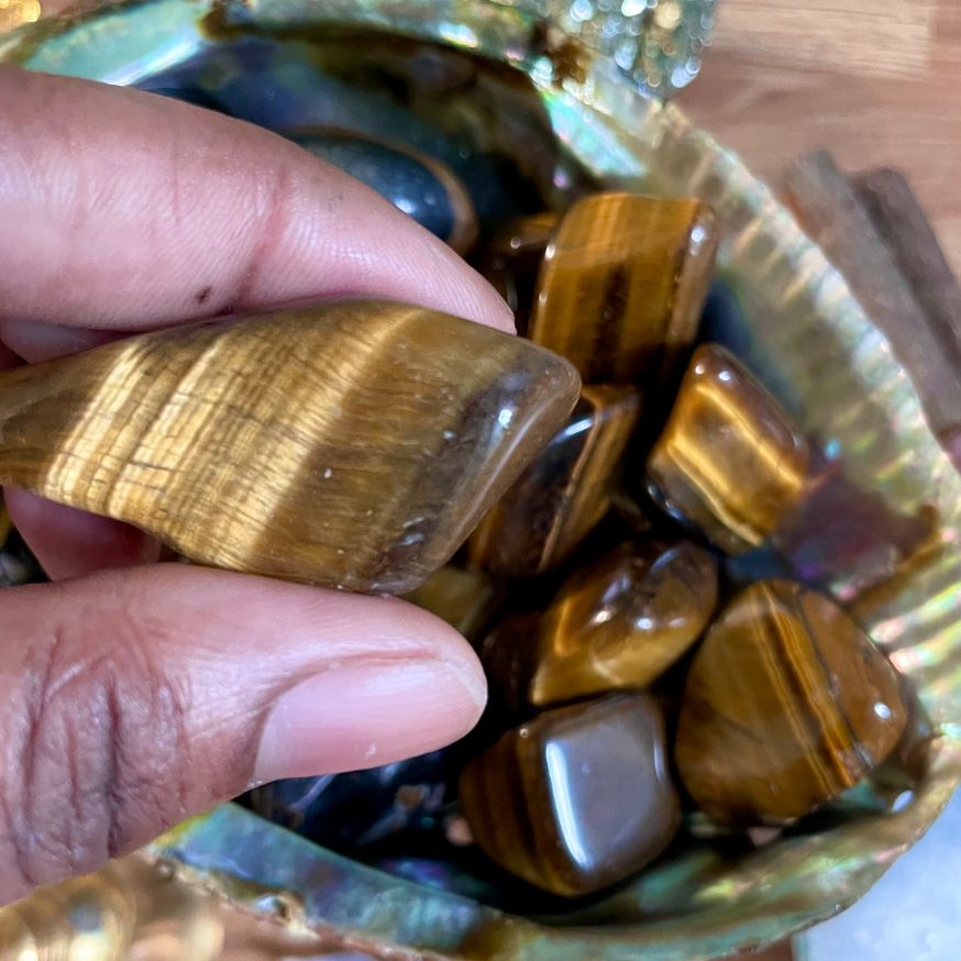 MEDIUM YELLOW TIGER’S EYE HEALING TUMBLESTONE
