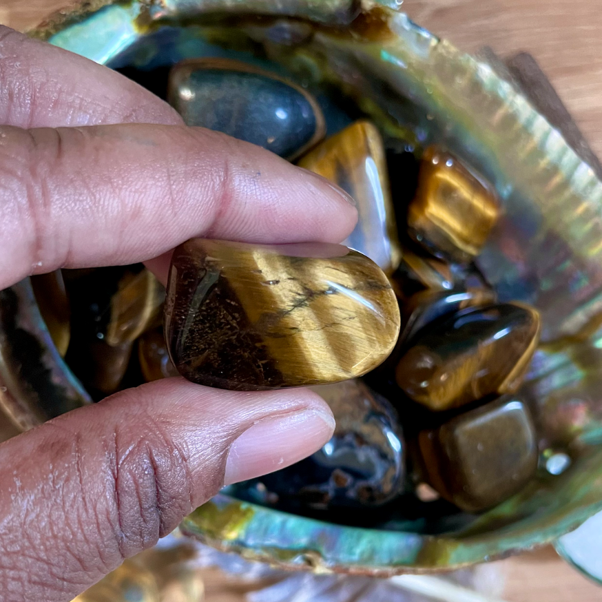 MEDIUM YELLOW TIGER’S EYE HEALING TUMBLESTONE