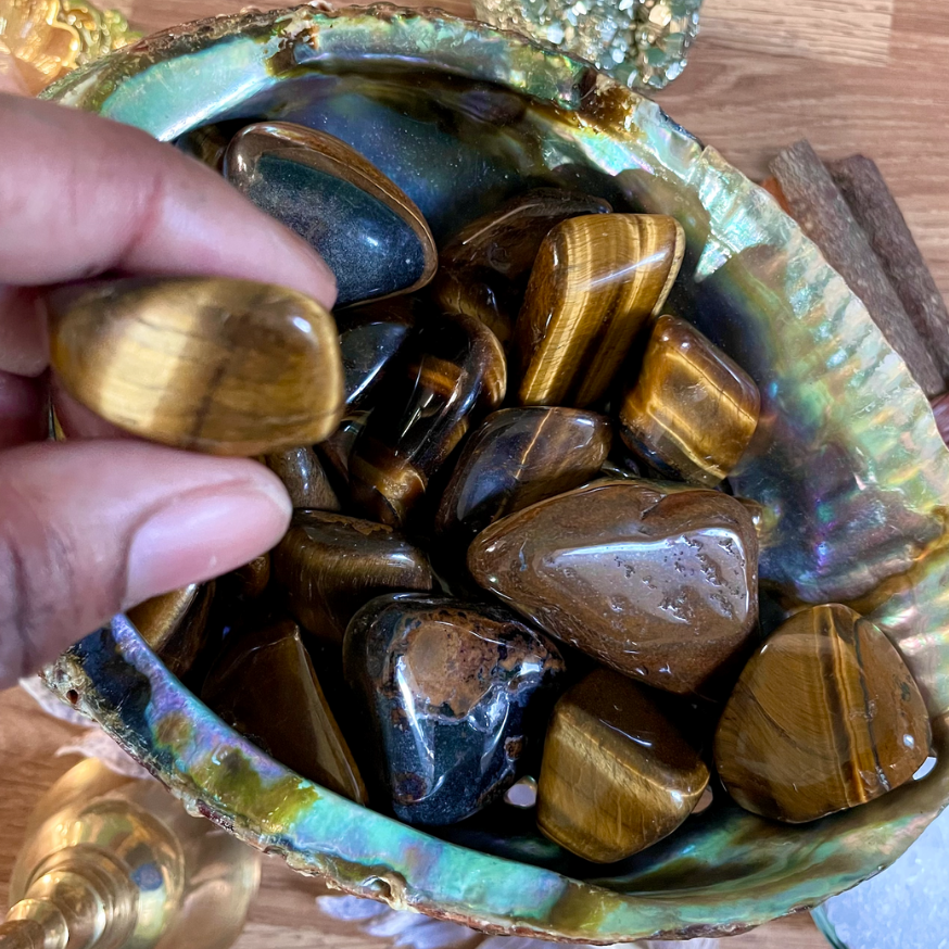 MEDIUM YELLOW TIGER’S EYE HEALING TUMBLESTONE