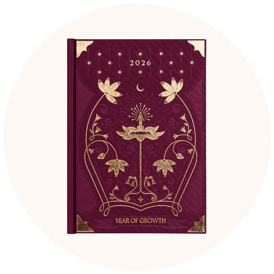 2026 YEAR OF GROWTH BOOK, RICH BURGUNDY