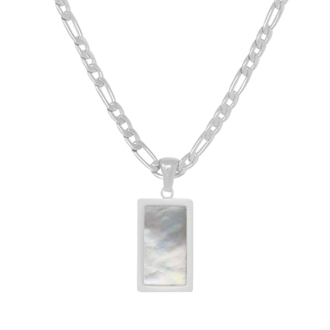 IRIDESCENCE PENDANT NECKLACE, SILVER
