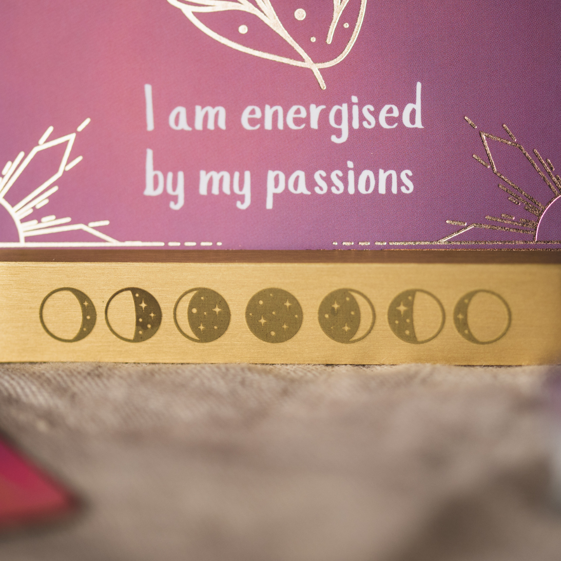 LUNAR ENGRAVED BRASS CARD STAND