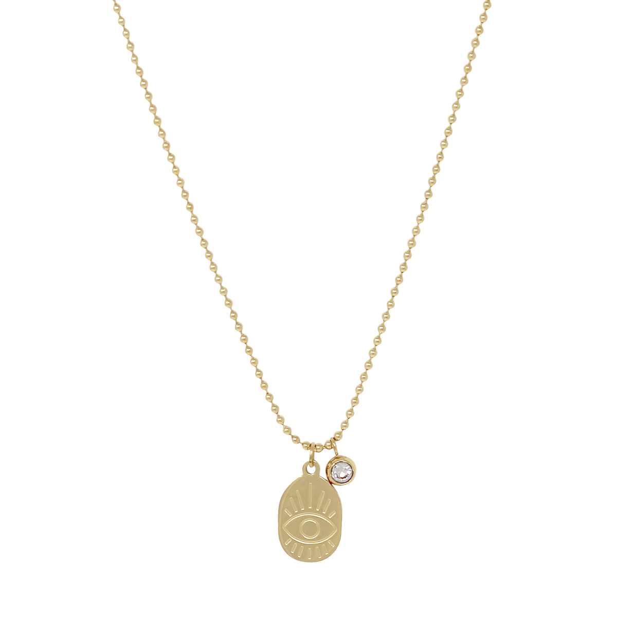 THE ALL-SEEING EYE PENDANT NECKLACE, GOLD