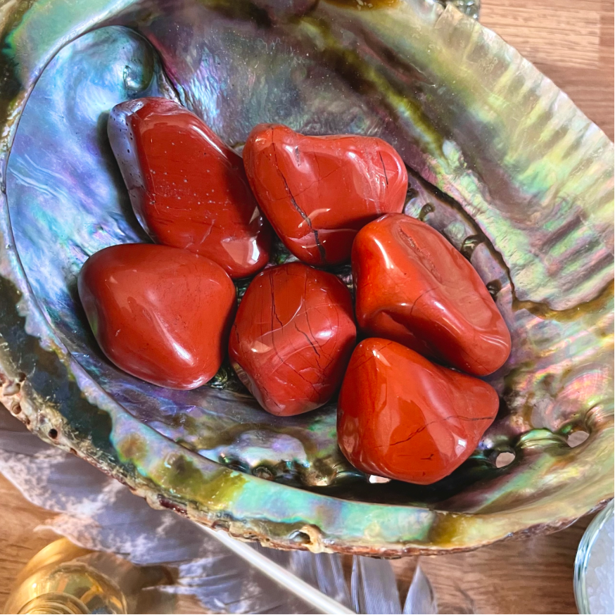 LARGE RED JASPER HEALING TUMBLESTONE